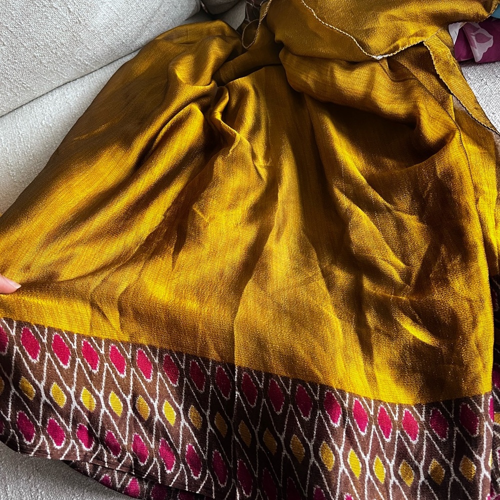 Gold and Brown vintage saree